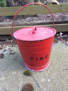 Vintage heavy duty fire bucket.