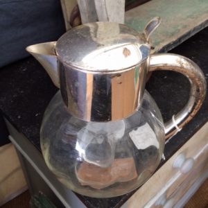 French or Italian wine/water cooler with internal glass canister for ice